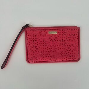 Kate Spade Cedar Street Mandy Coral Perforated
Flower Wristlet